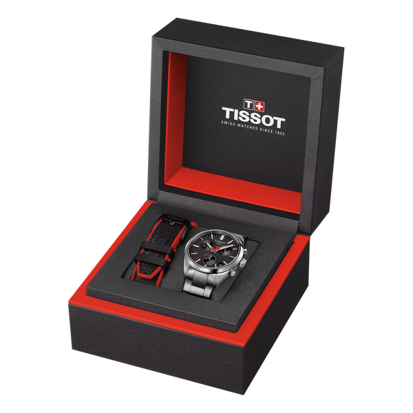 Tissot PR 100 'Vuelta' fekete chronograph férfi karóra  T1504171105101