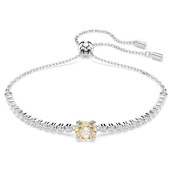 Swarovski Mátrix állítható karkötő áttetsző és sárga kristállyal 5690694