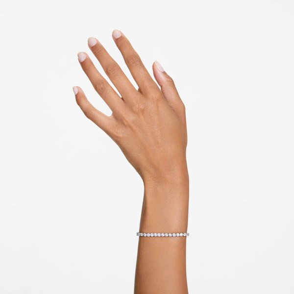 Swarovski Mátrix ezüst színű tenisz karkötő áttetsző kristályokkal 5648937