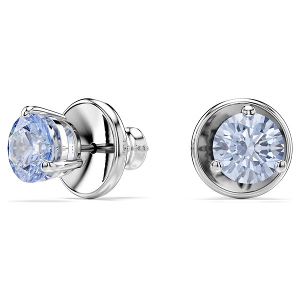 Swarovski Solitaire ezüst színű fülbevaló kék kristállyal 5725002