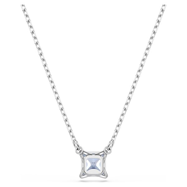 Swarovski Mátrix ezüst színű nyaklánc négyszögletes kék kristállyal 5723568