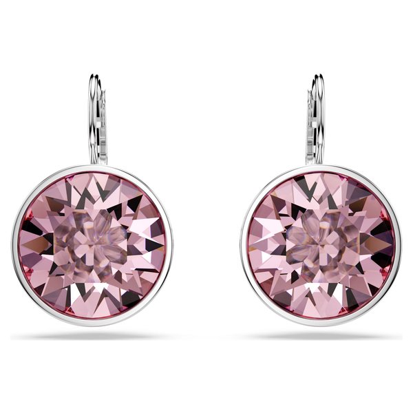 Swarovski Bella ezüst színű fülbevaló rózsaszín kristállyal 5724290
