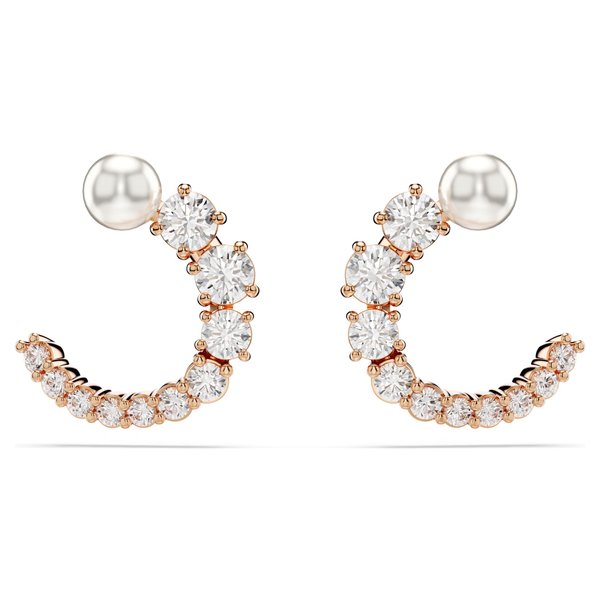 Swarovski  Mátrix rose színű nyitott karika fülbevaló 5692264