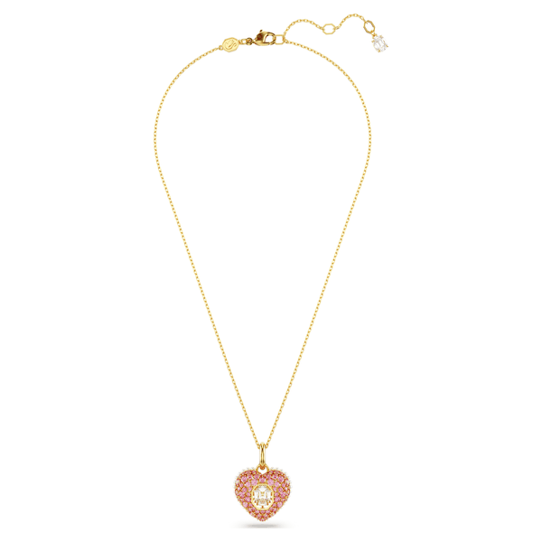 Swarovski Hyperbola arany színű nyaklánc rózsaszín köves szív medállal 5680784