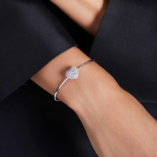 Swarovski Hyperbola ezüst színű karperec szív medállal 5684385