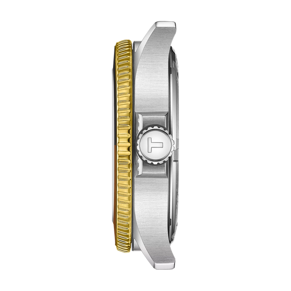 Tissot Seastar 1000 quartz GMT barna fekete bicolor számlapos karóra T1208522205100