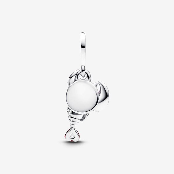 Pandora ékszer Piros homár függő ezüst charm 793676C01