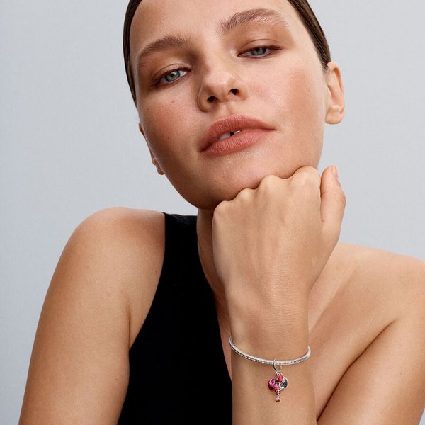 Pandora ékszer Piros homár függő ezüst charm 793676C01