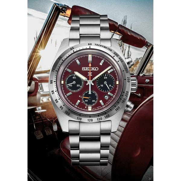 Seiko Prospex Speedtimer European Exclusive in Factory red solar férfi karóra SSC953P1