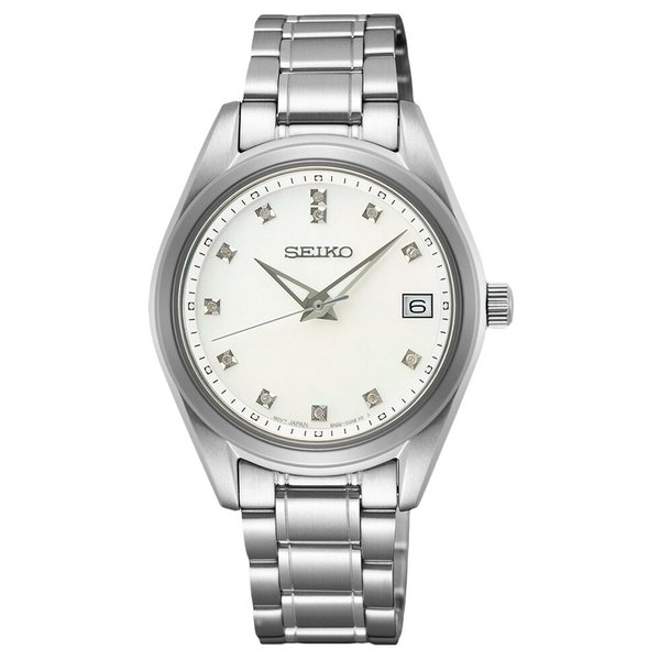 Seiko Ladies Diamond fémcsatos gyémánt indexes kvarc női karóra SUR579P1