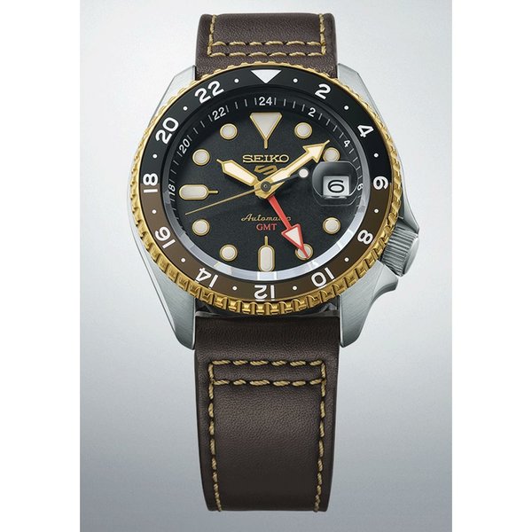 Seiko 5 Sports SKX GMT in Mocha mechanikus automata férfi karóra SSK036K1