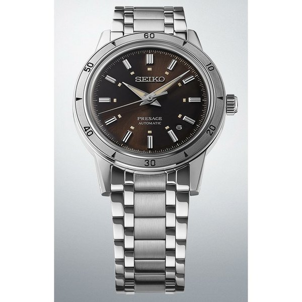 Seiko Presage style 60s elegant yet rugged in brown mechanikus automata férfi karóra SRPL09J1