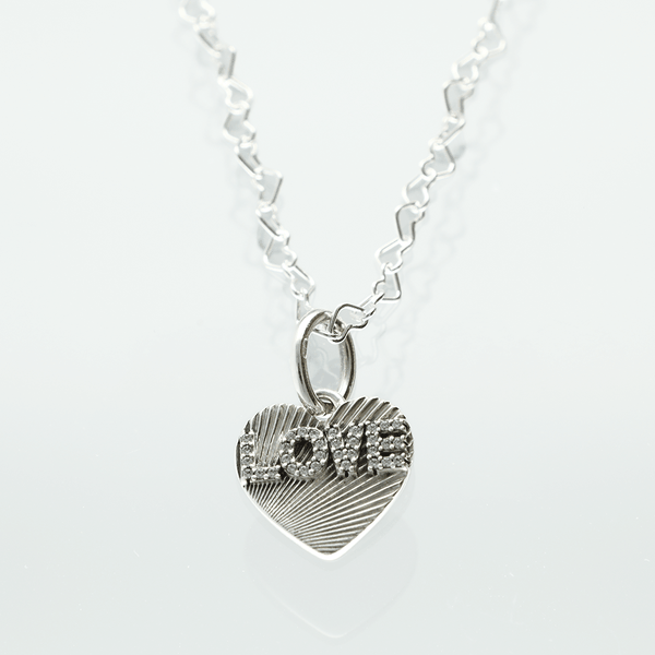 Pandora ékszer Gravírozható ezüst szív charm LOVE felirattal szett PSZ93