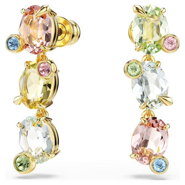 Swarovski Gema csepp alakú fülbevaló színes kristályokkal 5714815