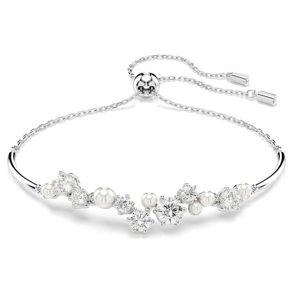 Swarovski Constella ezüst színű állítható karperec kristálygyöngyökkel 5705618