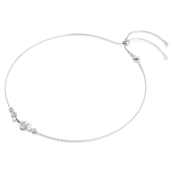 Swarovski Constella ezüst színű állítható nyaklánc kristálygyöngyökkel 5705626