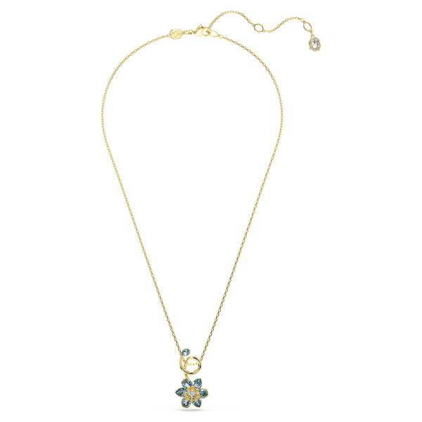 Swarovski  Idyllia arany színű nyaklánc kék kristályokkal 5709029