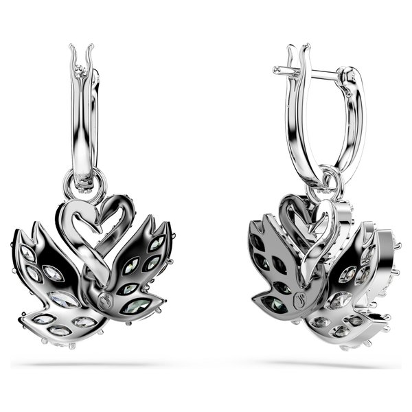 Swarovski Fekete-fehér hattyús fülbevaló 5705728