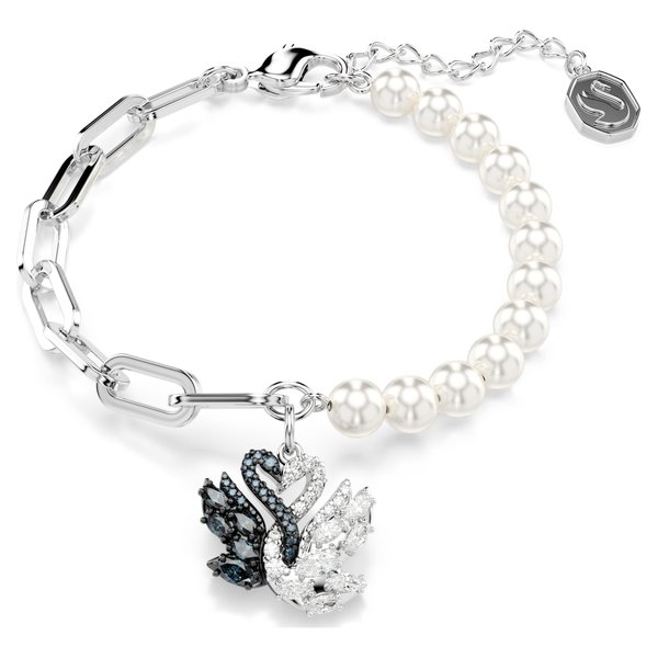 Swarovski  Fekete-fehér hattyús gyöngyös karkötő  5705720