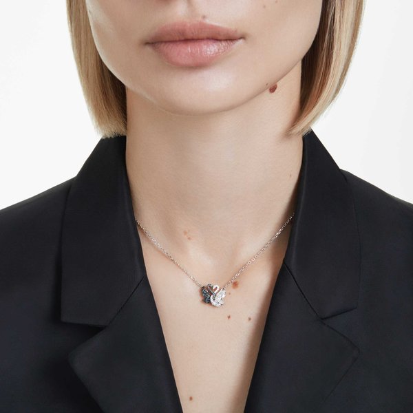 Swarovski Fekete-fehér hattyús nyaklánc 5705721
