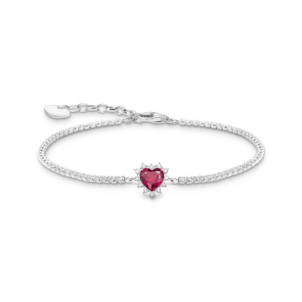 Thomas Sabo Romantikus piros szív ezüst karkötő A2188-013-10-L19V