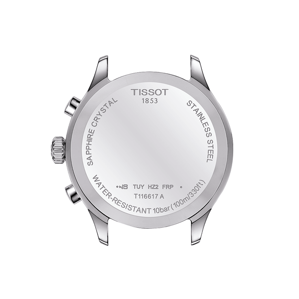 Tissot Chrono XL zöld számlapos barna bőr szíjas férfi óra T1166171609200