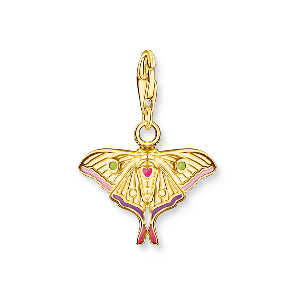 Thomas Sabo Aranyozott ezüst molylepke charm színes tűzzománccal 2209-565-7