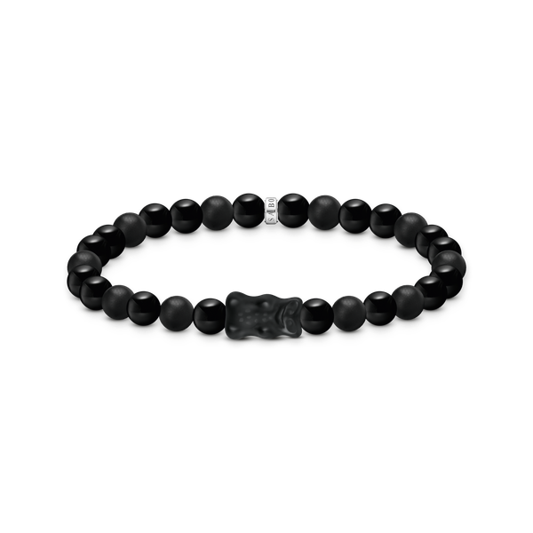 Thomas Sabo Obszidián gumis karkötő fekete Haribo gumi macival 