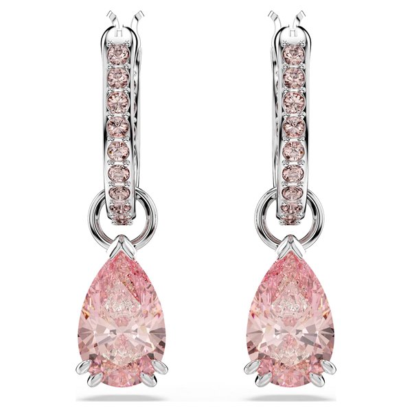 Swarovski Attract ezüst színű fülbevaló rózsaszín kristályokkal 5723566