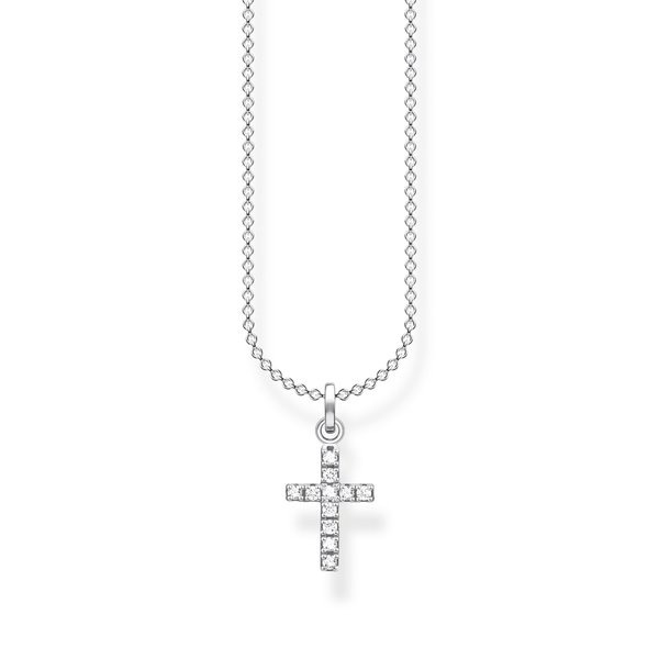 Thomas Sabo Ezüst nyaklánc pávé kereszt medállal KE2069-051-14-L45V