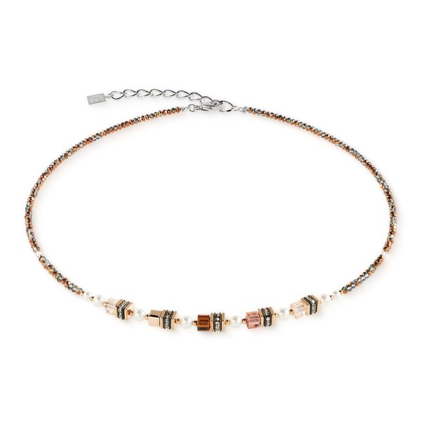 Coeur de Lion Mini cubes mocha mousse nyaklánc 4567/10-1100