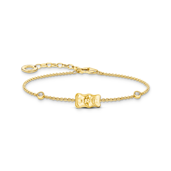 Thomas Sabo Aranyozott ezüst karkötő aranyozott Haribo gumi macival A2203-414-39-L19v
