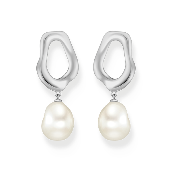 Thomas Sabo Aszimmetrikus bedugós ezüst fülbevaló tenyésztett gyönggyel H2322-082-14