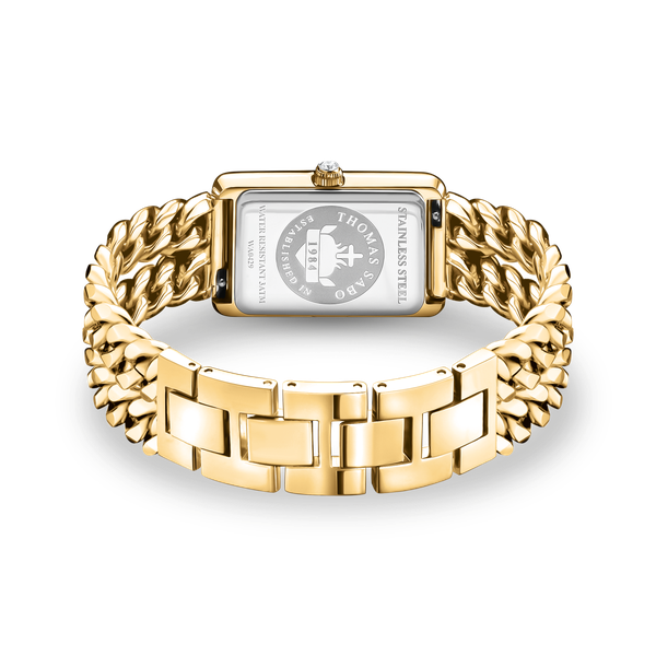 Thomas Sabo Arany színű téglalap alakú női óra WA0429-291-207-22