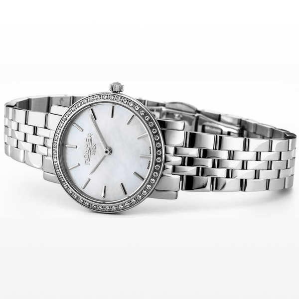 Roamer Scala ezüst színű gyöngyház számlapos női karóra 976830412050