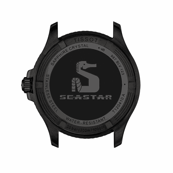 Tissot Seastar 1000 fekete zöld számlapos quartz karóra T1204103309100