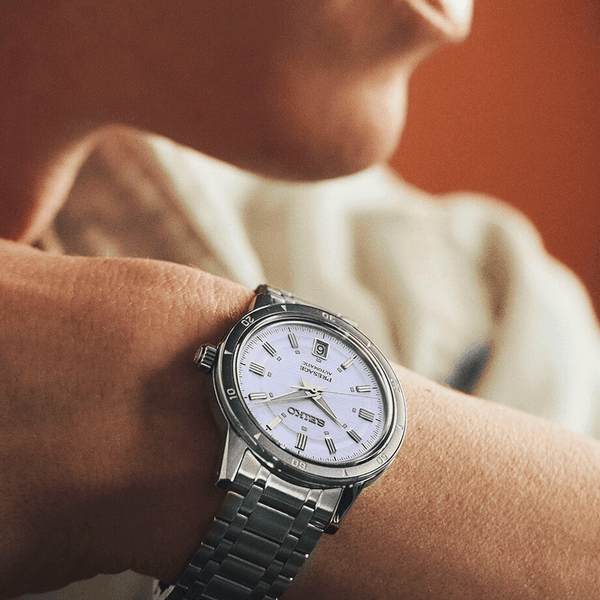 Seiko Presage Style 60's in Silvery Violet férfi karóra SRPL73J1