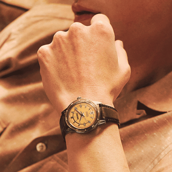Seiko Presage Style 60's in Golden Yellow férfi karóra SRPL75J1