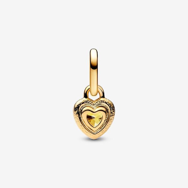 Pandora ékszer ME mini szív függő shine charm sárga cirkóniával 763862C01