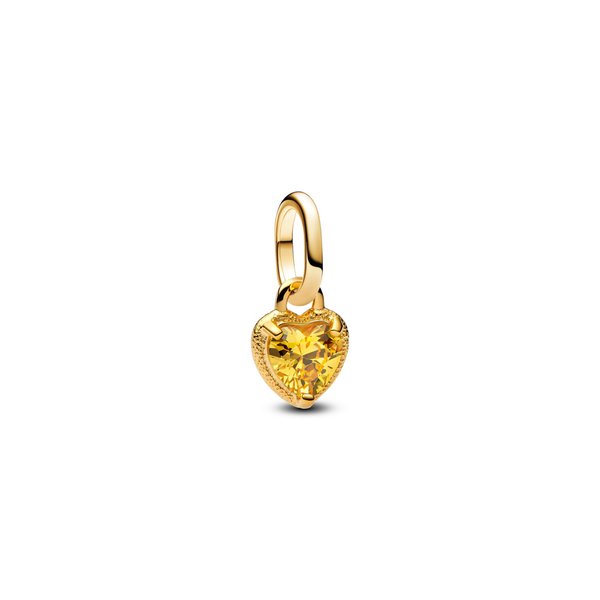 Pandora ékszer ME mini szív függő shine charm sárga cirkóniával 763862C01