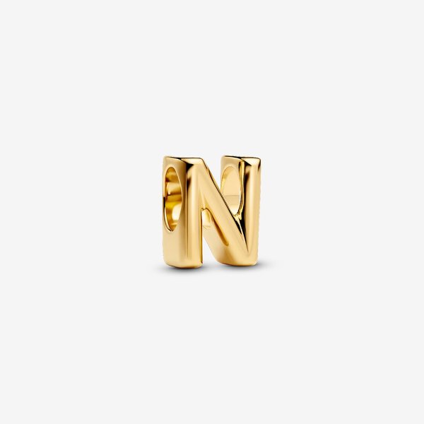Pandora ékszer N betű shine charm 763960C00