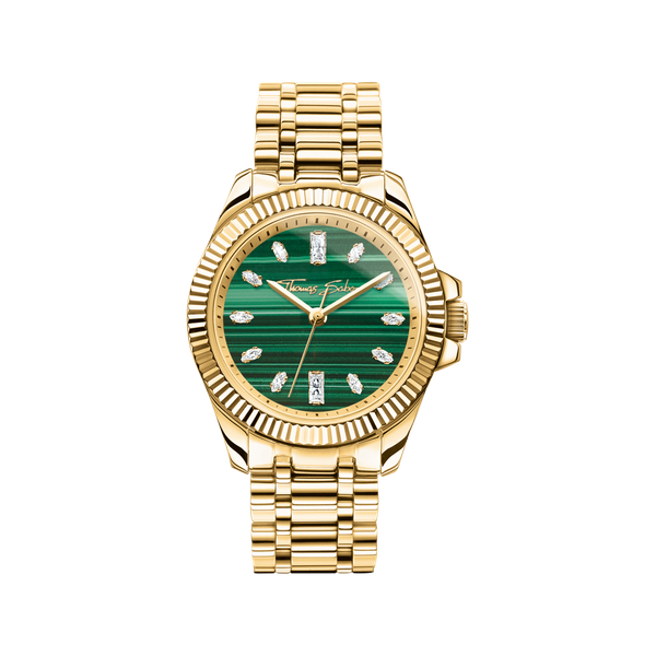 Thomas Sabo Divine Jewellery arany színű női óra malachit számlappal WA0436-291-211
