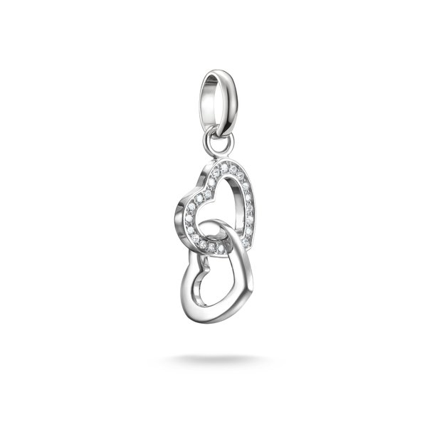 Thomas Sabo Dupla szív ezüst connect charm cirkóniával CC1201-051-14