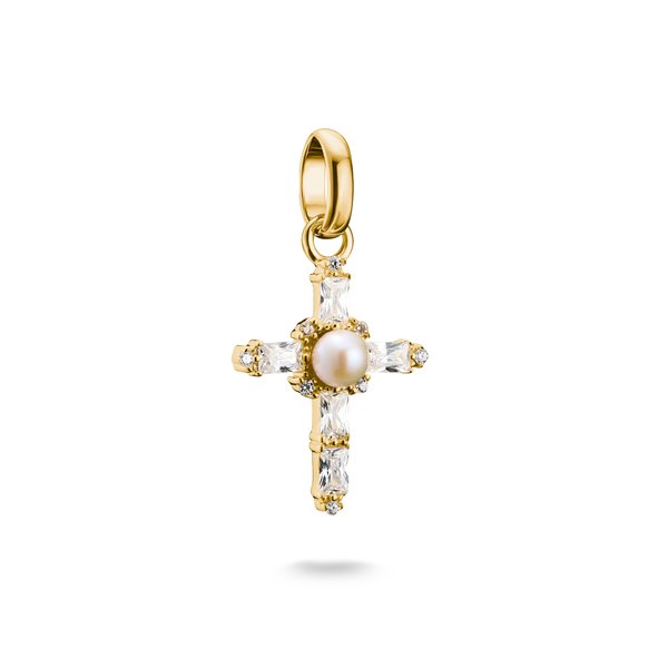 Thomas Sabo Vintage kereszt aranyozott connect charm CC1287-445-14