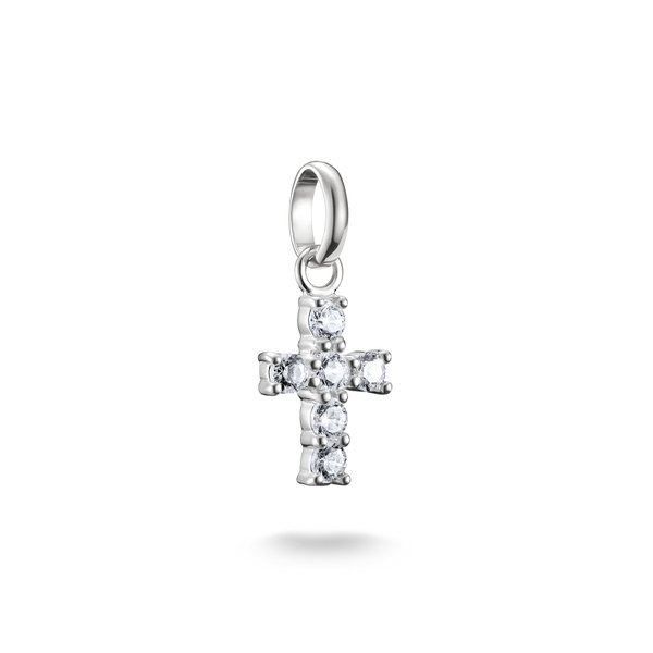 Thomas Sabo Áttetsző köves kereszt ezüst connect charm CC1206-051-14