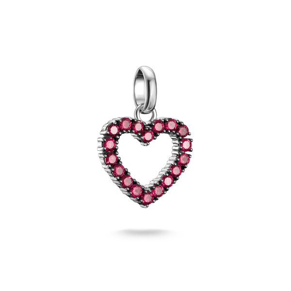 Thomas Sabo Kivágott piros szív ezüst connect charm CC1237-639-10