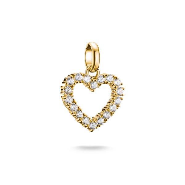 Thomas Sabo Kivágott szív aranyozott ezüst connect charm CC1237-414-14