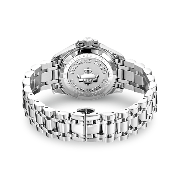 Thomas Sabo Ezüst színű női óra cirkónia virágokkal WA0380-201-201-33