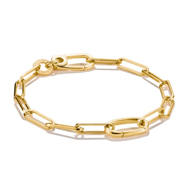Thomas Sabo Hosszúkás szemű aranyozott ezüst karkötő nyitható szemmel 