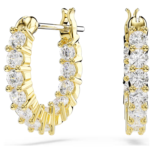 Swarovski Matrix arany színű karika fülbevaló áttetsző kristállyal 5733398